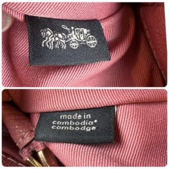 Coach AUTHENTICATED Mini City Tote Satchel Pink Pebbled Leather Gold Hardware - Picture 15 of 16